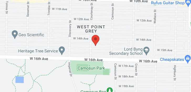 map of 4177 W 15TH AVENUE